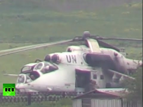 Youtube: Raw video of UN-marked Mil Mi-24 helicopter 'used by Kiev against militia'