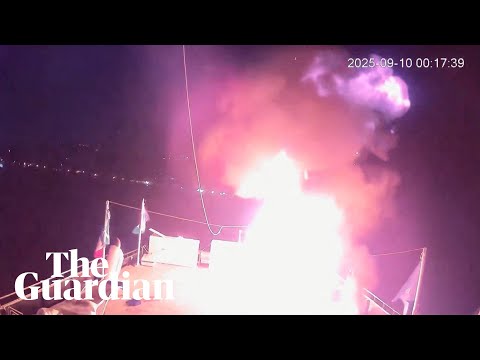 Youtube: Gaza aid flotilla reports second attack on boat at Tunisian port