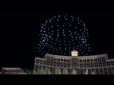 Youtube: [4K] CES 2018--Intel Drone Demo Above the Bellagio Fountains