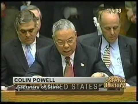 Youtube: Archive: Colin Powell's UN Presentation on Iraq WMD pt 2