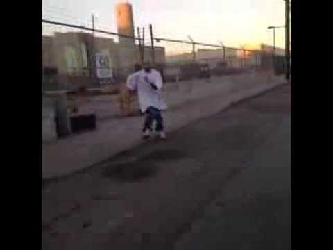 Youtube: Shaggy pants vato falls down on his ass while trying to RUN !! LOL