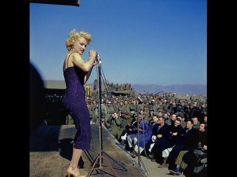 Youtube: Rare Footage Of Marilyn Monroe Entertaining The Troops On Stage In Korea 1954