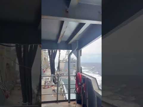 Youtube: Collision Between USS Truxtun and USNS Supply, Feb 11, 2026. Higher quality video.