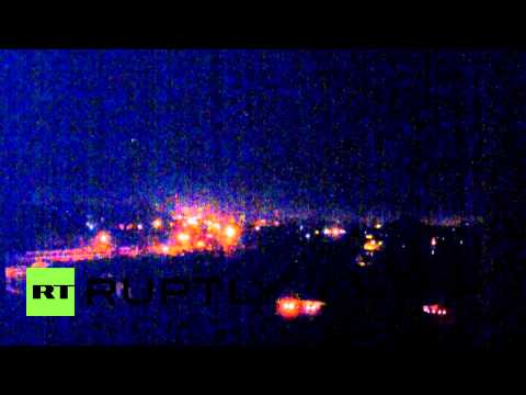 Youtube: Ukraine: Watch colossal flashes ENGULF Donetsk skyline