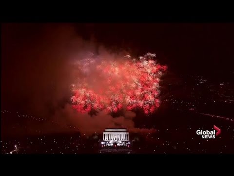 Youtube: Fireworks at Trump rally light up the sky above Lincoln Memorial