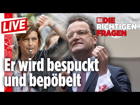 Youtube: 🔴  Spahn LIVE über Corona: So geht er mit der Wut der Bürger um | Die richtigen Fragen