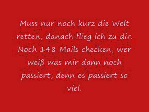 Youtube: Tim Bendzko - Nur noch kurz die Welt retten (Lyrics german+english)