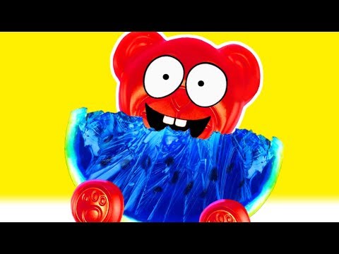 Youtube: Blaue Wassermelone aus Gelatine für den Lucky Bär