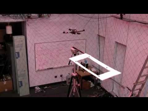 Youtube: Autonomous quadrocopter flies through windows