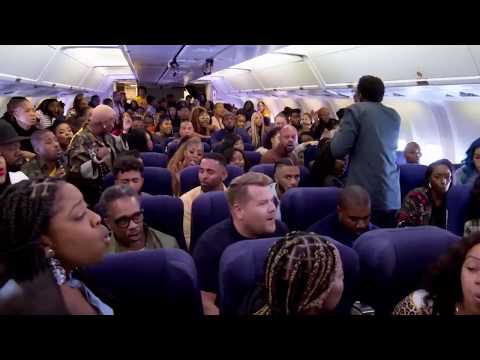 Youtube: Kanye West Performs “Jesus Walks” With James Corden On Airplane