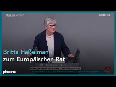 Youtube: Britta Haßelmann zur Regierungserklärung von Friedrich Merz zum Europäischen Rat | 11.06.26