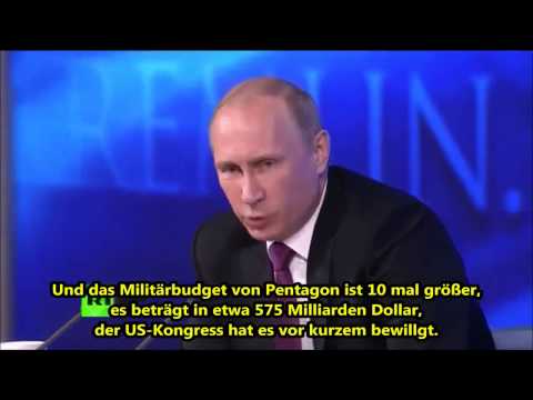 Youtube: Wladimir Putin antwortet BBC-Reporter: Aggression geht nicht von Russland aus