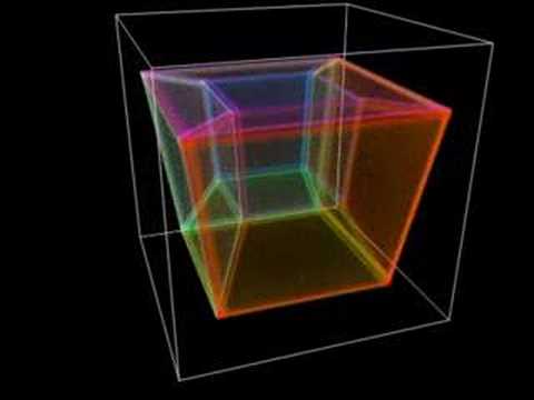 Youtube: Tesseract - single plane rotation- transparent