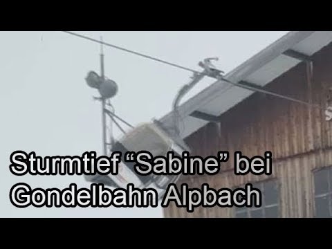 Youtube: Stumtief "Sabine" bei Wiedersbergerhornbahn in Alpbach