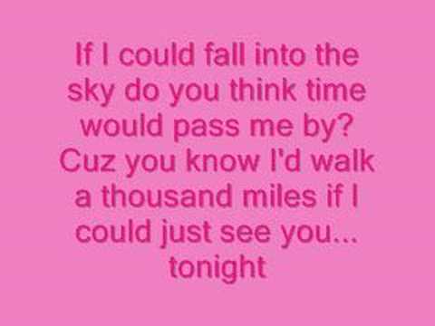 Youtube: Vanessa Carlton-A Thousand Miles Lyrics