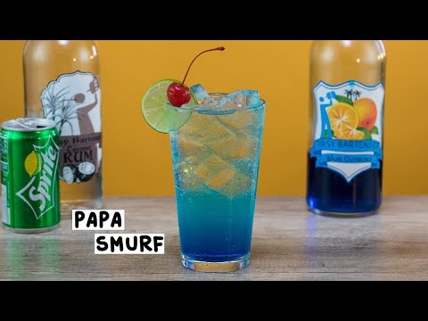 Youtube: 🔵How To Make A Papa Smurf Cocktail. 🔵