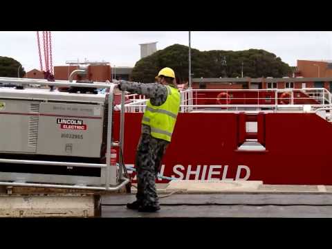 Youtube: Australian navy vessel ADV Ocean Shield prepares for departure in search for MH370