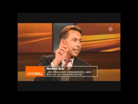 Youtube: Norbert Bolz ENTLARVEND - UNVERBLÜMT und KLAR: Zur Sarrazin Debatte. Bei Anne Will 05.09.2010