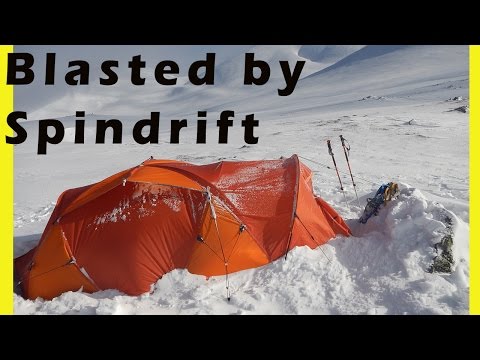 Youtube: Snow Tent Blasted by Spindrift