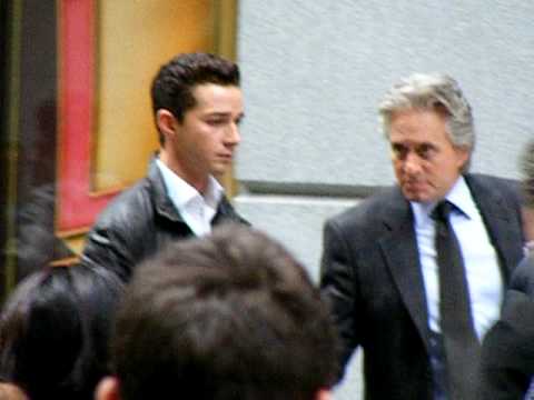 Youtube: Wall Street 2 Movie Set (Clip 2); Michael Douglas & Shia LaBeouf.