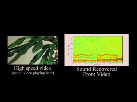 Youtube: The Visual Microphone: Passive Recovery of Sound from Video