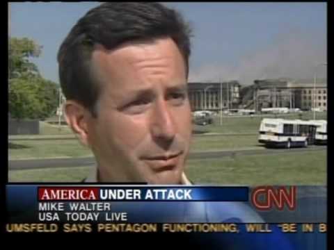 Youtube: Mike Walters, pentagon witness, like a cruise missile, CNN, 9/12, 00:49