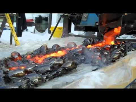 Youtube: Lava Poured on Ice