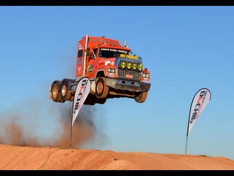 Youtube: Semi Truck Jump, Prime mover  www.loveday4x4adventures.com