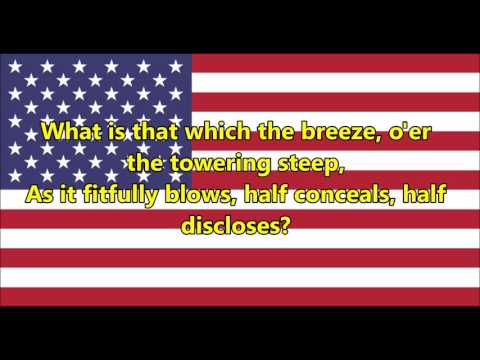 Youtube: National anthem of the United States of America (lyrics)