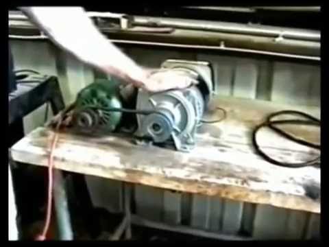 Youtube: 3000 Watt Generator Powers Itself, Grinder & Drill Press.