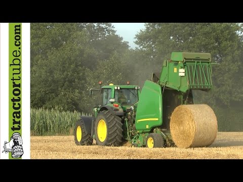 Youtube: Rundballen pressen mit John Deere 7530 und Presse 864