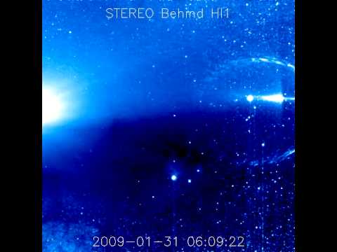 Youtube: Lens Flare captured from STEREO Behind HI1