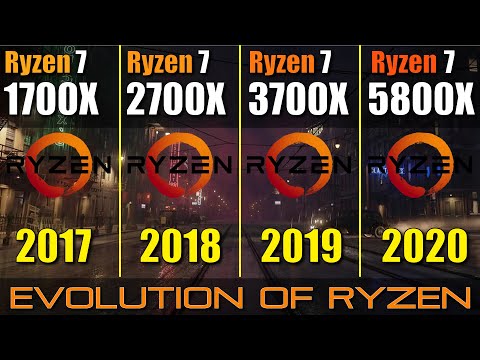 Youtube: Evolution of Ryzen | 1700X vs. 2700X vs. 3700X vs. 5800X