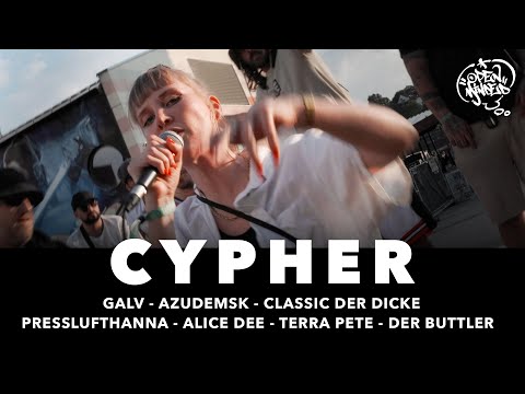 Youtube: Open Minded Cypher | Galv, AzudemSK, Classic, Presslufthanna, Alice Dee, Terra Pete & Der Buttler
