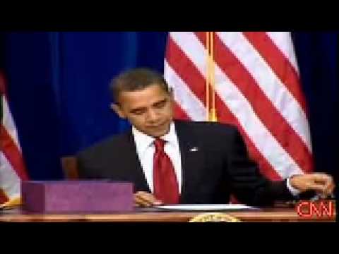 Youtube: Barack Obama signe le plan de relance