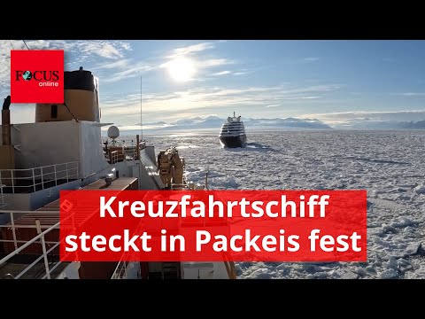 Youtube: Luxus-Kreuzfahrtschiff steckt in Packeis fest - riesiger Brecher kommt zur Hilfe