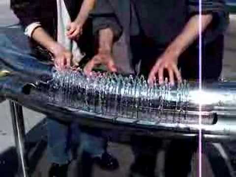 Youtube: Two people playing hydraulophone (water pipe organ flute)