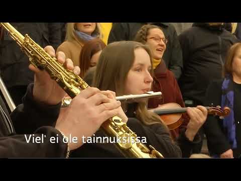 Youtube: Ukrainian Anthem Flasmob In Finland For Ukraine. Slava Ukrainia