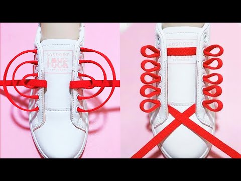 Youtube: How to tie shoelaces, 24 Creative ways to tie shoelaces, Shoes lace styles, #13