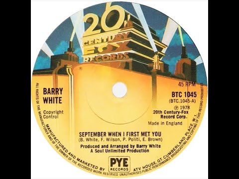 Youtube: Barry White - September When I First Met You (Dj ''S'' Rework)