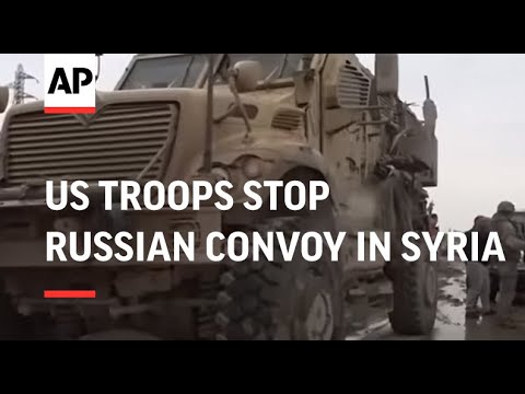 Youtube: US troops stop Russian convoy in Syria