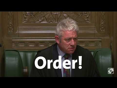 Youtube: Order! Speaker John Bercow sorgt im House of Commons für Ordnung