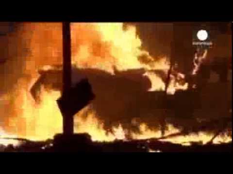 Youtube: Ukraine - Protesters Destroy Armored Vehicle With Molotov Cocktails