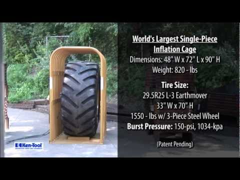 Youtube: HUGE TIRE EXPLOSION: Ken-Tool Introduces the World's Largest Single-Piece Tire Inflation Cage