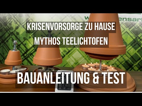 Youtube: Mythos Teelichtofen - Hilft er bei Blackout & Heizungsausfall? Bauanleitung und Test Teelichtöfen