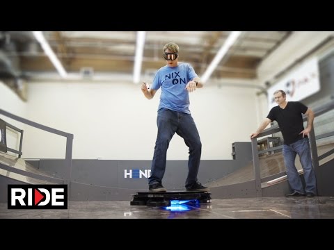 Youtube: Tony Hawk Rides World's First Real Hoverboard  - Hendo Hover
