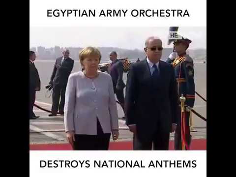 Youtube: Egyptian army orchestra destroys national anthems