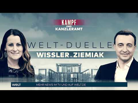 Youtube: KAMPF UMS KANZLERAMT: Hitzige Wortgefechte! Janine Wissler vs. Paul Ziemiak im WELT-DUELL