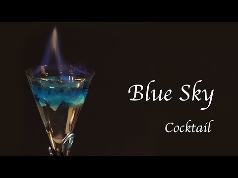 Youtube: Beautiful Cocktail: How to make Blue Sky Cocktail | Cafe Yooky