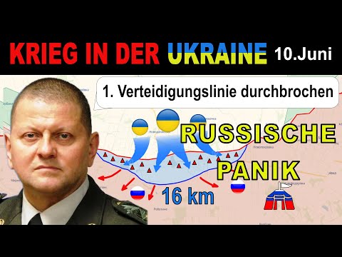 Youtube: 10.Juni: GROSSER ERFOLG - Ukrainer durchdringen 16-km-breite Front | Ukraine-Krieg